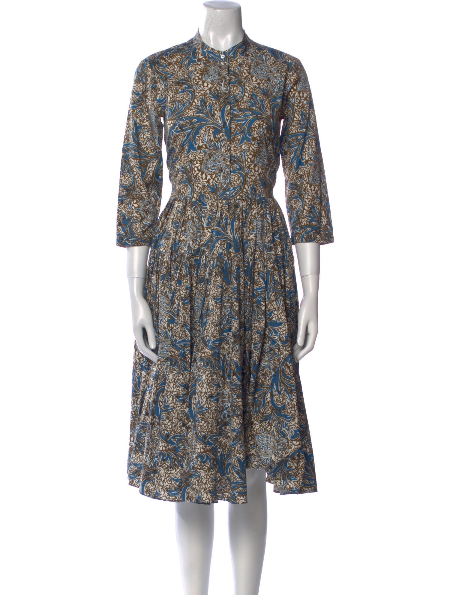 'S Max Mara Printed Midi Length Dress