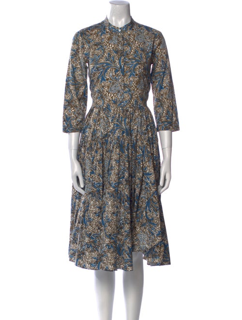'S Max Mara Printed Midi Length Dress
