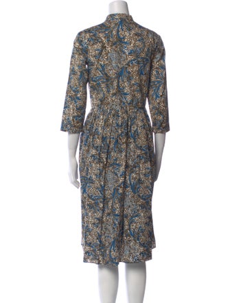 'S Max Mara Printed Midi Length Dress