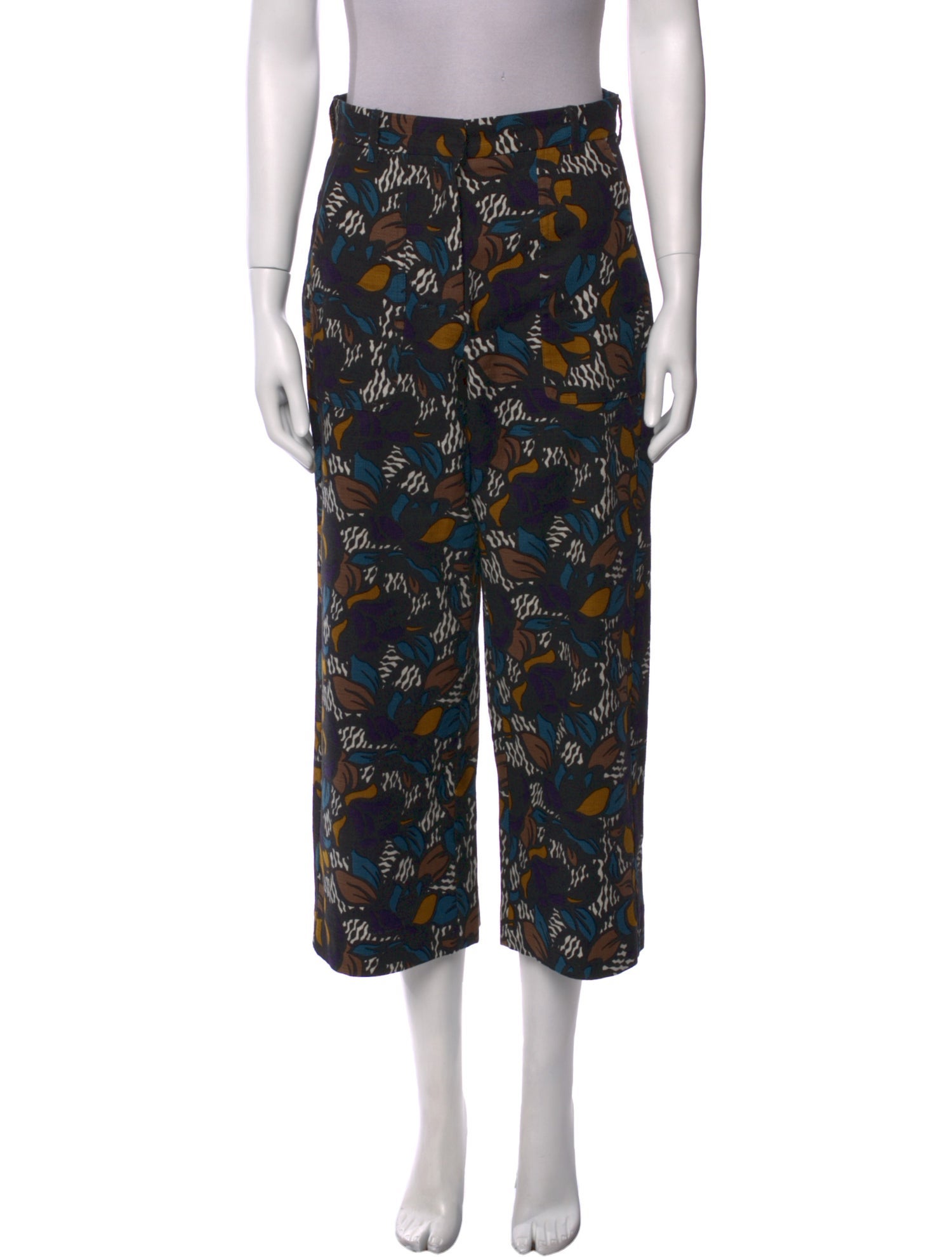 'S Max Mara Floral Print Wide Leg Pants