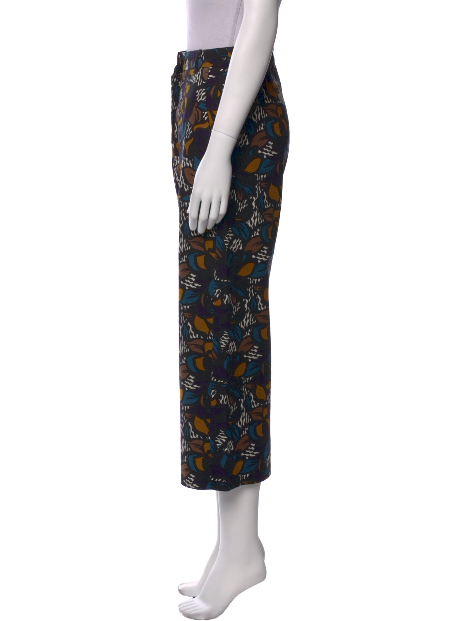 'S Max Mara Floral Print Wide Leg Pants
