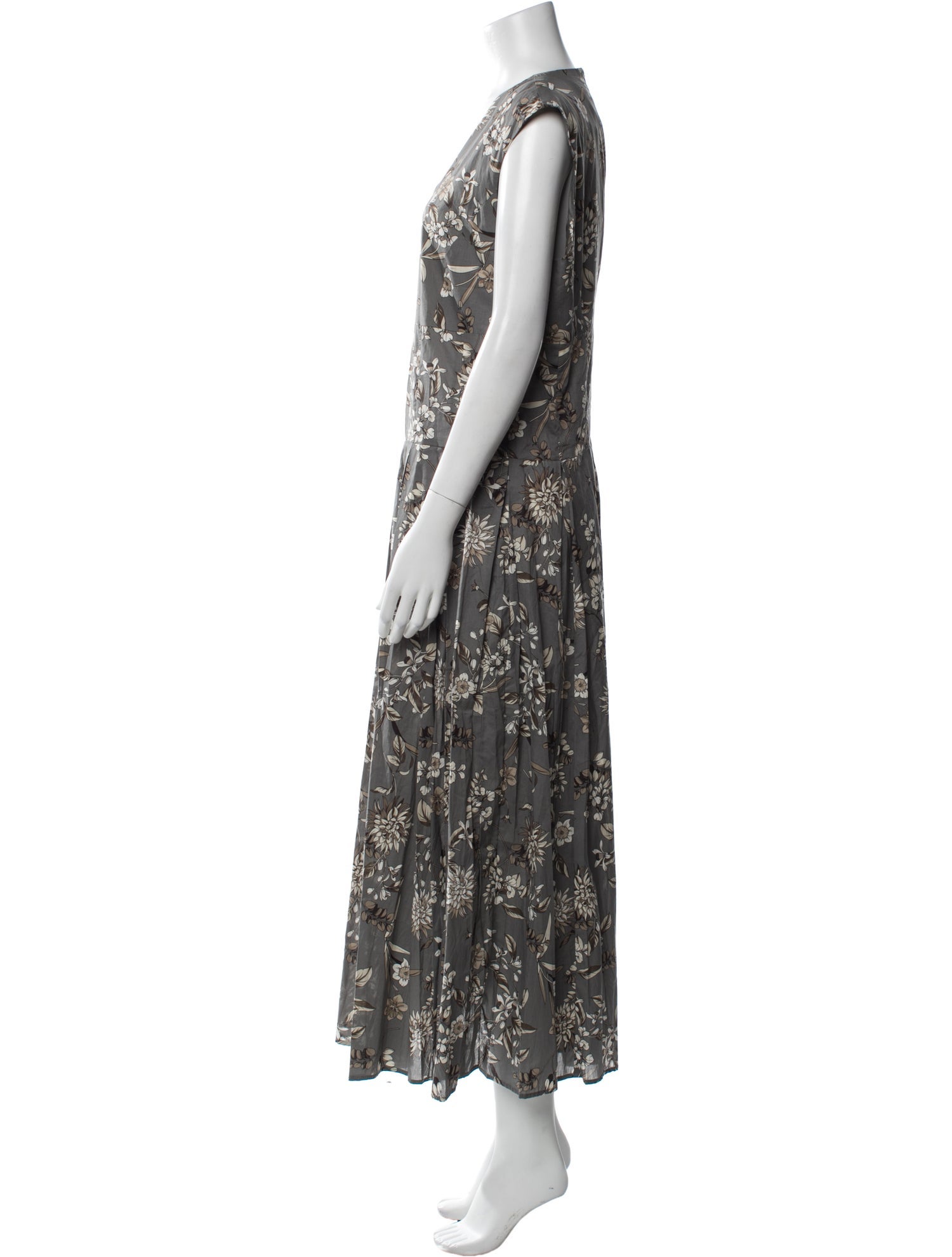 'S Max Mara Floral Print Long Dress w/ Tags