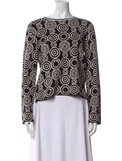 'S Max Mara Printed Scoop Neck Sweater
