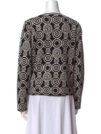 'S Max Mara Printed Scoop Neck Sweater