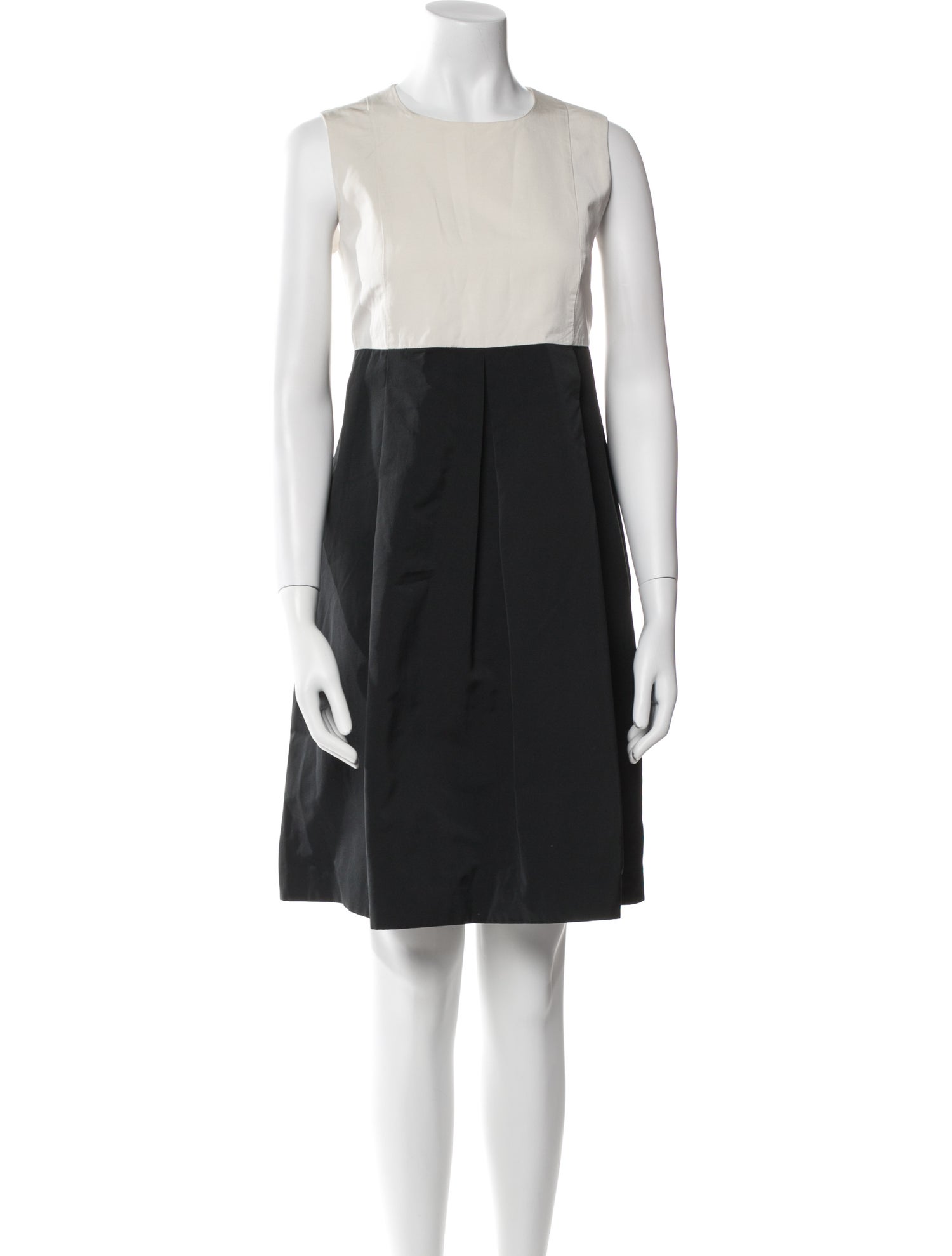 'S Max Mara Colorblock Pattern Knee-Length Dress