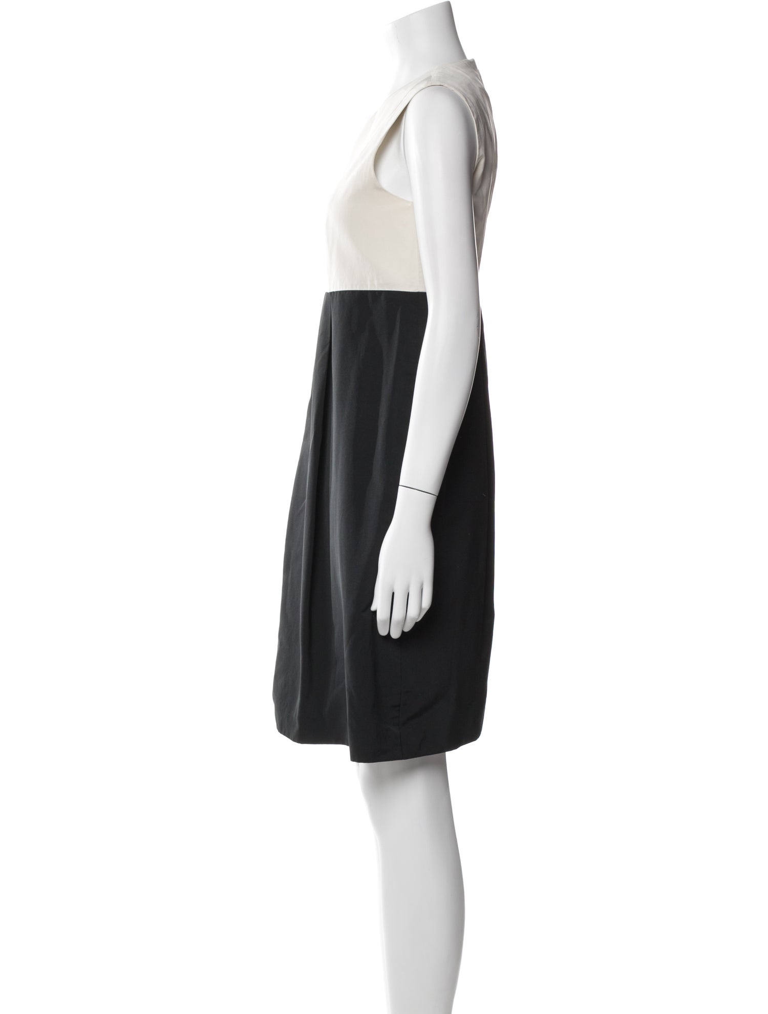 'S Max Mara Colorblock Pattern Knee-Length Dress