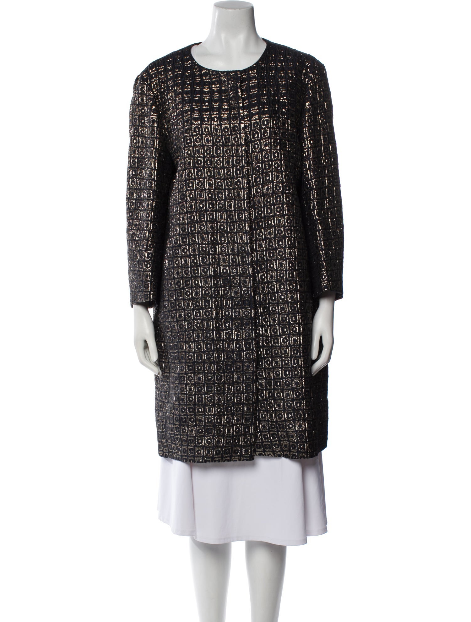 'S Max Mara Tweed Pattern Coat
