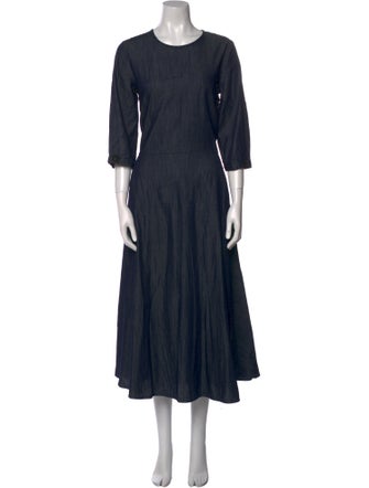 'S Max Mara Crew Neck Long Dress