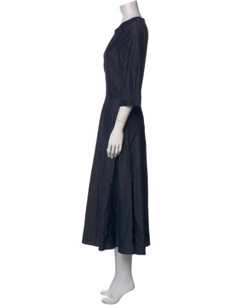 'S Max Mara Crew Neck Long Dress