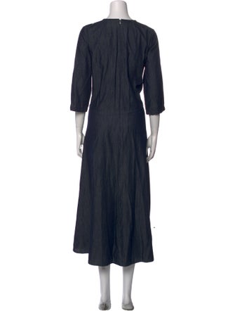 'S Max Mara Crew Neck Long Dress