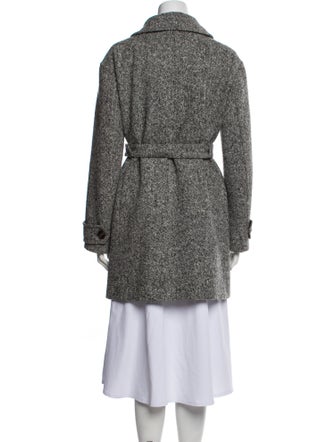 'S Max Mara Virgin Wool Tweed Pattern Peacoat