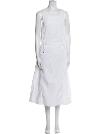 'S Max Mara Scoop Neck Midi Length Dress