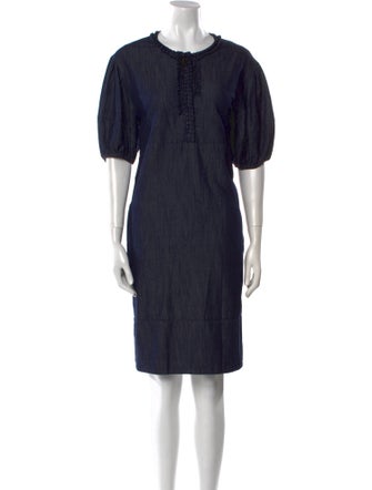 'S Max Mara Scoop Neck Knee-Length Dress