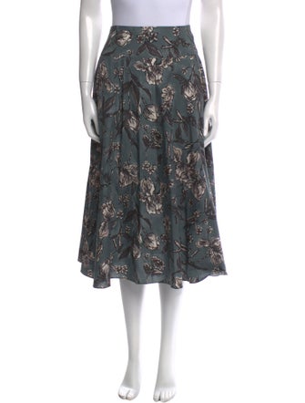 'S Max Mara Floral Print Midi Length Skirt