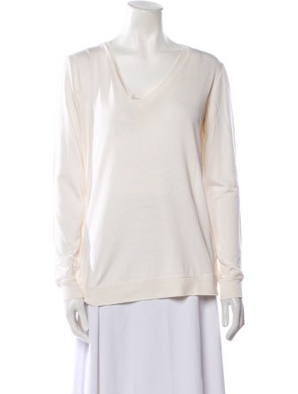 'S Max Mara Silk V-Neck Sweatshirt