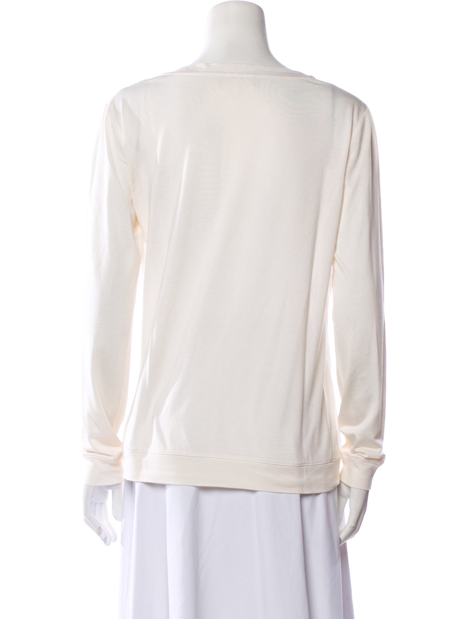 'S Max Mara Silk V-Neck Sweatshirt