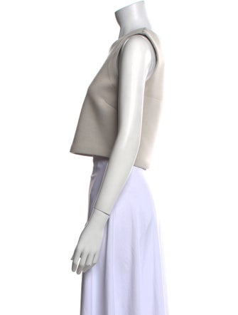 'S Max Mara Crew Neck Sleeveless Crop Top