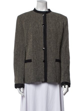 'S Max Mara Wool Tweed Pattern Jacket
