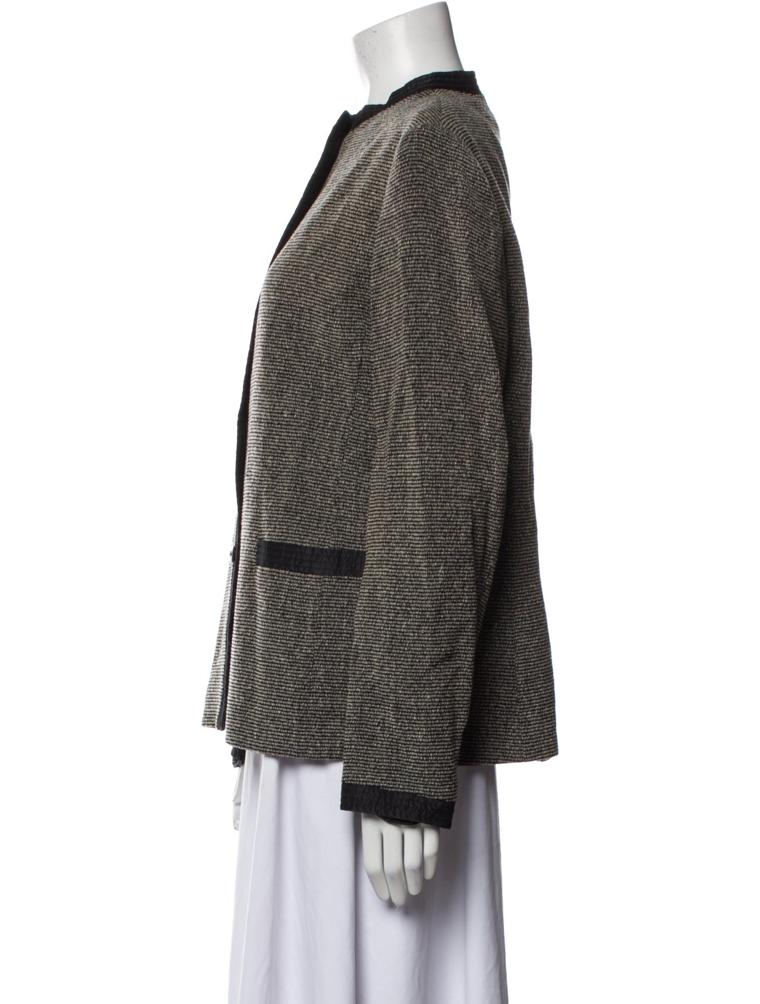 'S Max Mara Wool Tweed Pattern Jacket