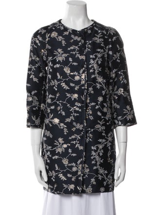 'S Max Mara Floral Print Evening Jacket