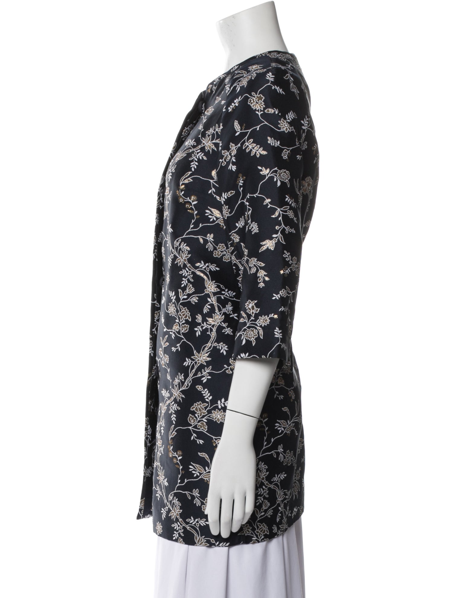 'S Max Mara Floral Print Evening Jacket