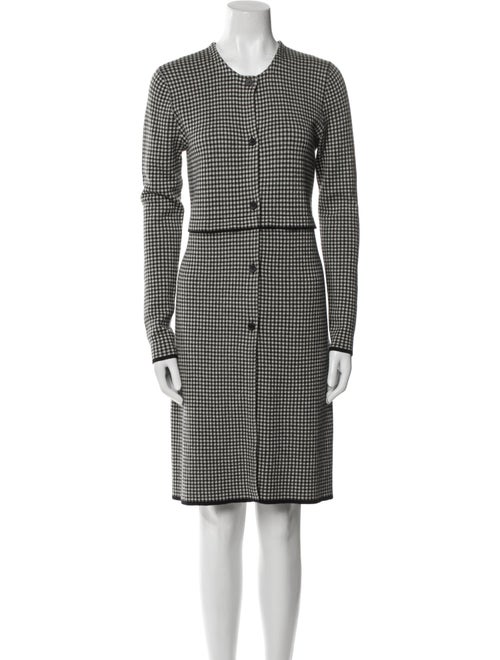 'S Max Mara Silk Plaid Print Sweater