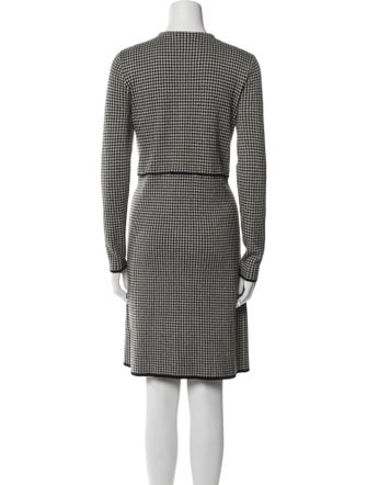 'S Max Mara Silk Plaid Print Sweater