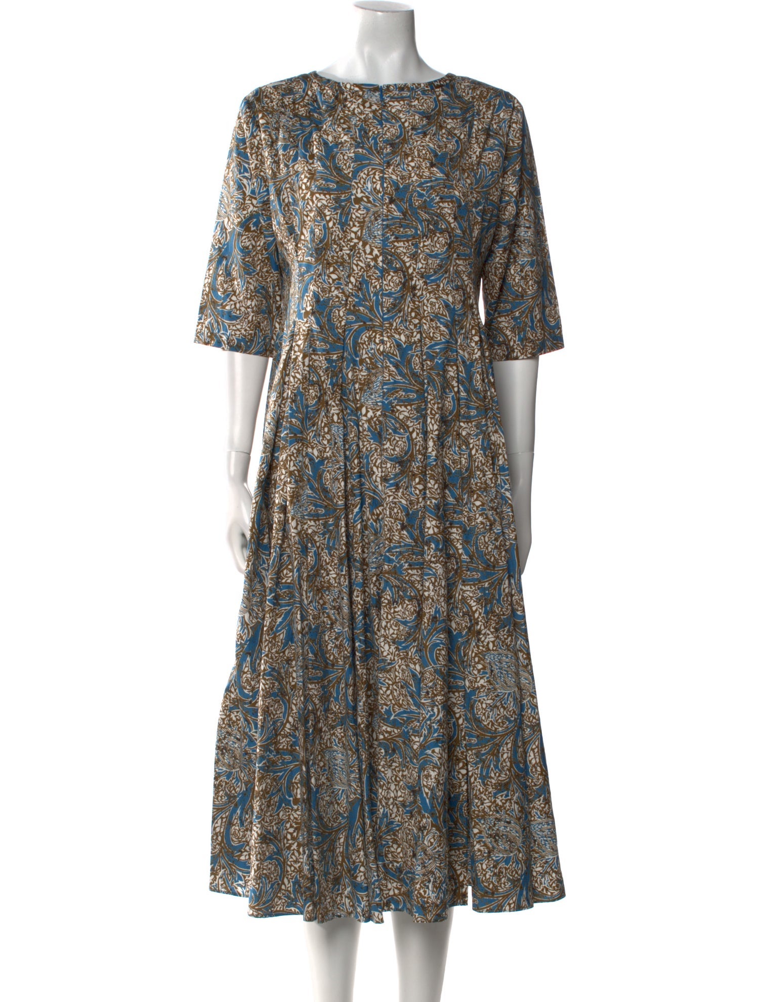 'S Max Mara Paisley Print Midi Length Dress