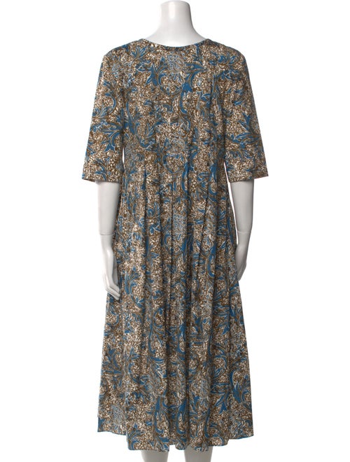 'S Max Mara Paisley Print Midi Length Dress