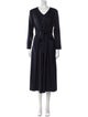 'S Max Mara V-Neck Midi Length Dress