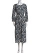 'S Max Mara Floral Print Long Dress