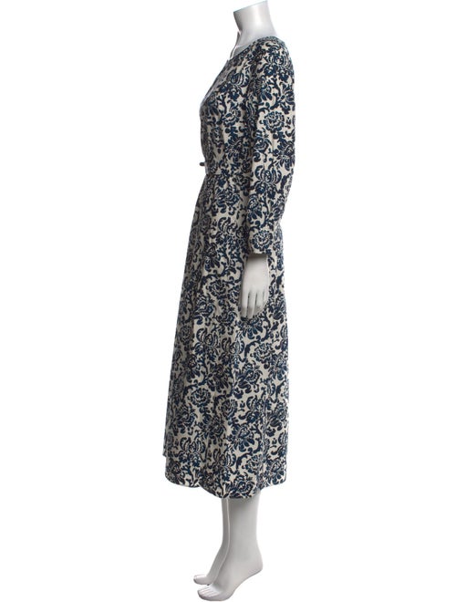 'S Max Mara Floral Print Long Dress