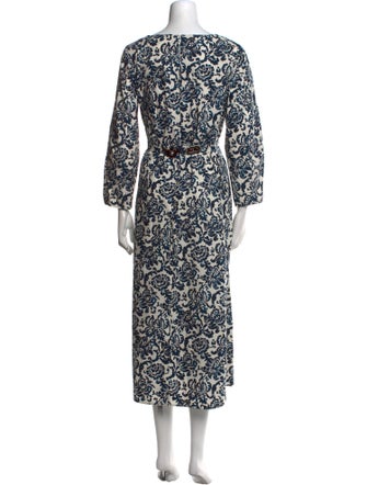 'S Max Mara Floral Print Long Dress