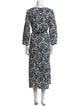 'S Max Mara Floral Print Long Dress