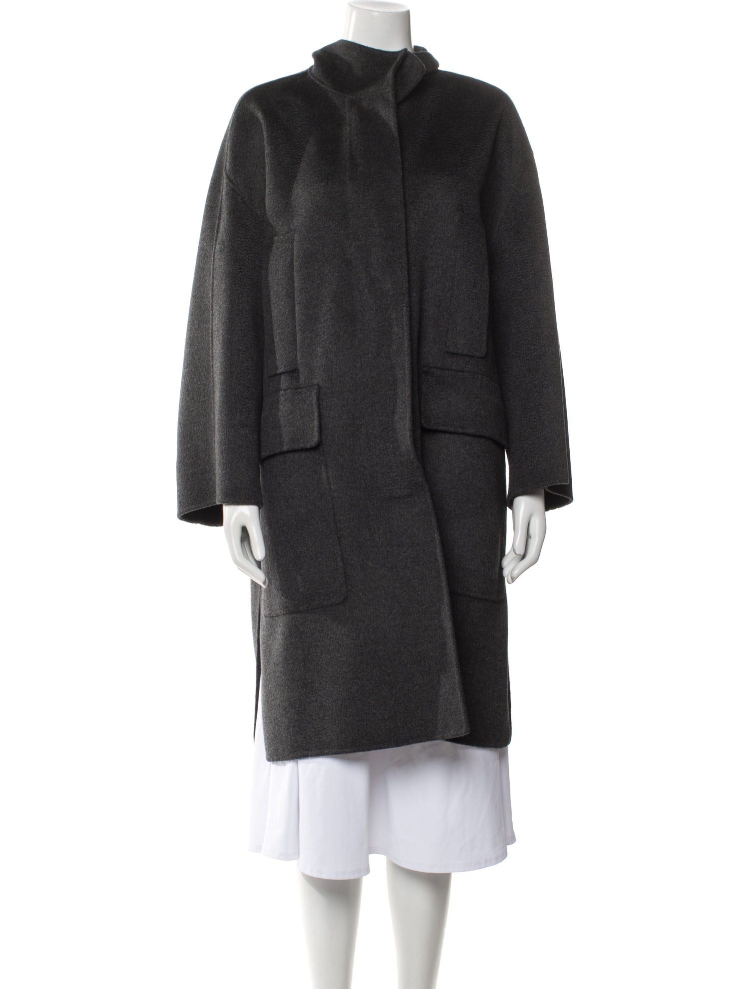 'S Max Mara Virgin Wool Faux Fur Coat w/ Tags