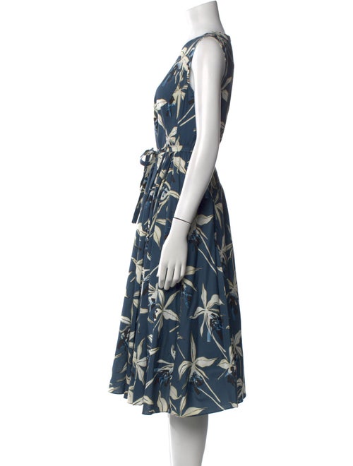 'S Max Mara Floral Print Midi Length Dress