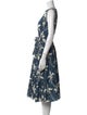 'S Max Mara Floral Print Midi Length Dress