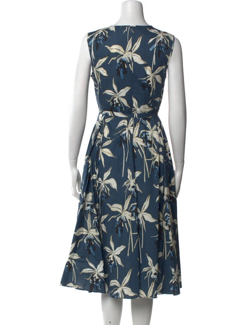 'S Max Mara Floral Print Midi Length Dress