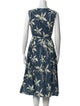 'S Max Mara Floral Print Midi Length Dress