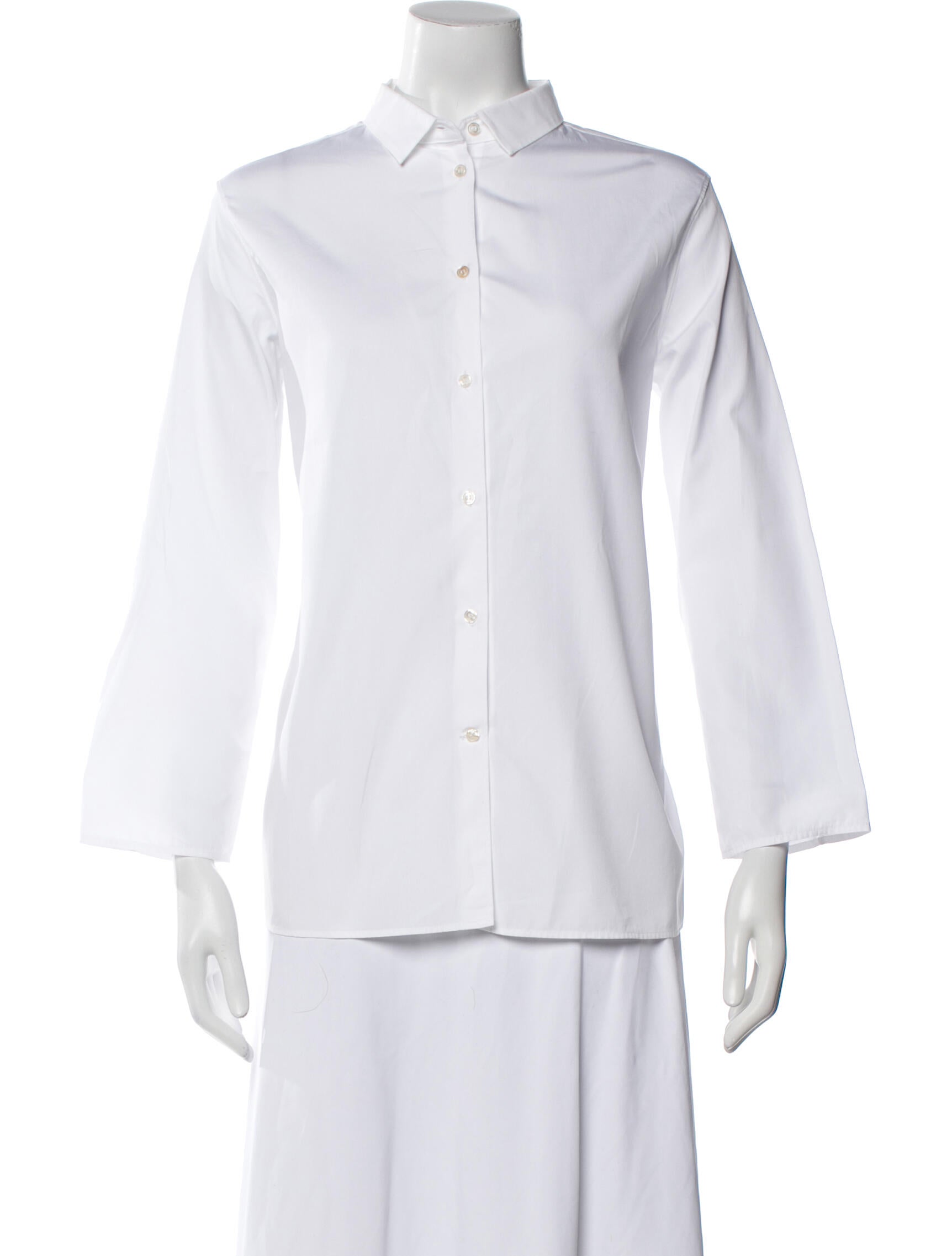 'S Max Mara Three-Quarter Sleeve Button-Up Top