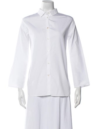 'S Max Mara Three-Quarter Sleeve Button-Up Top
