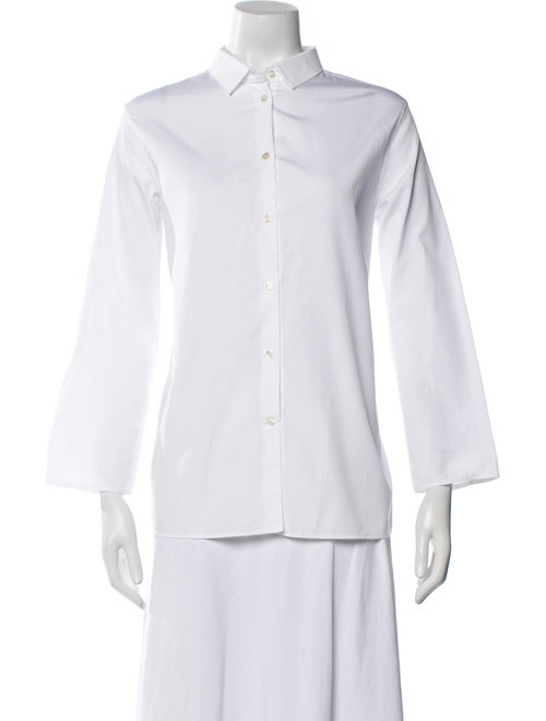 'S Max Mara Three-Quarter Sleeve Button-Up Top