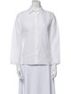 'S Max Mara Linen Three-Quarter Sleeve Button-Up Top