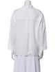 'S Max Mara Linen Three-Quarter Sleeve Button-Up Top
