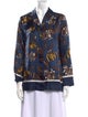 'S Max Mara Silk Printed Button-Up Top