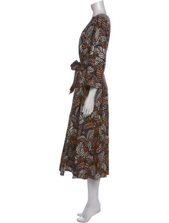 'S Max Mara Printed Midi Length Dress