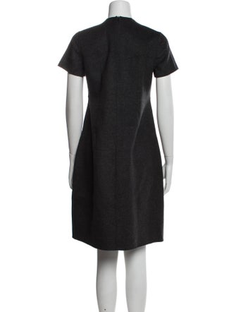 'S Max Mara Virgin Wool Knee-Length Dress