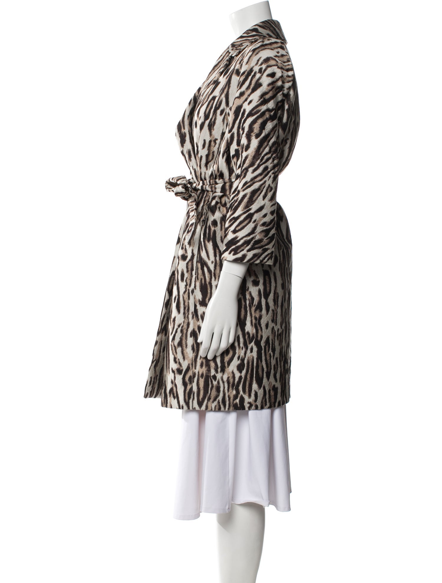 'S Max Mara Animal Print Trench Coat w/ Tags