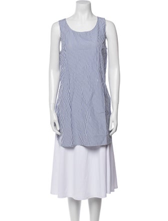 'S Max Mara Striped Square Neckline Tunic