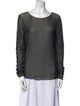 'S Max Mara Scoop Neck Long Sleeve Top